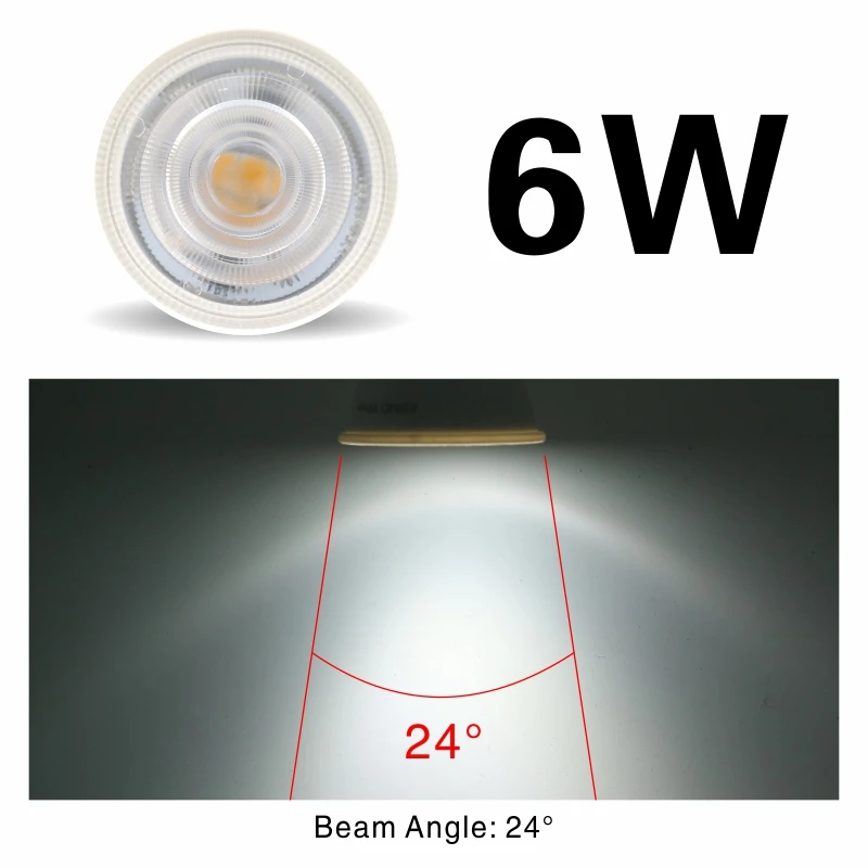 6W 24 degree Светодиодный лампы E27 E14 MR16 GU10 лампада AC 220V 230V 240V Bombillas светодиодный лампа Spotlight 48 60 80 светодиодный s 2835 SMD Lampara пятно света cfl - Испускаемый цвет: 6W 24 degree