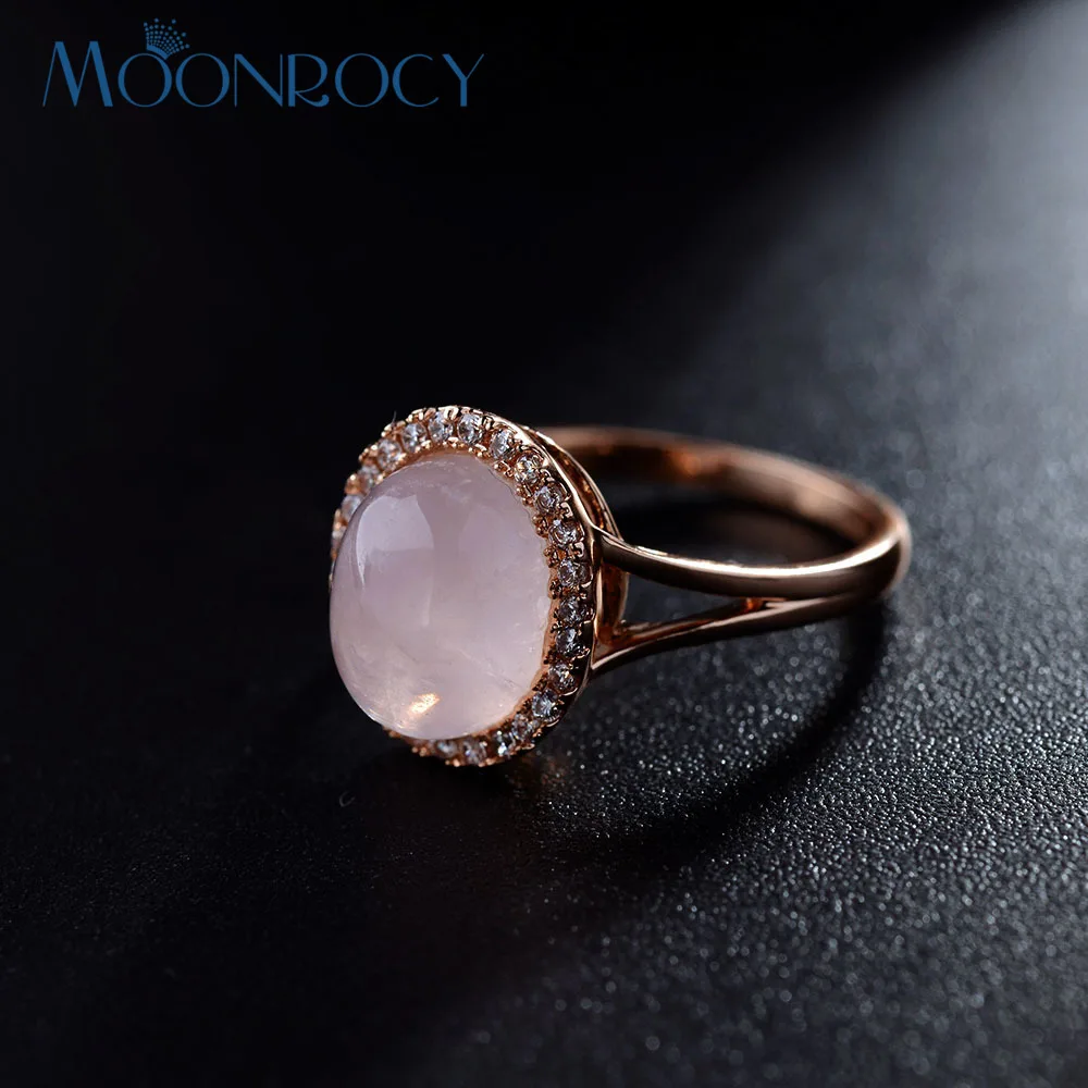 MOONROCY Прямая поставка с фианитом модные ювелирные изделия кристаллами розовое