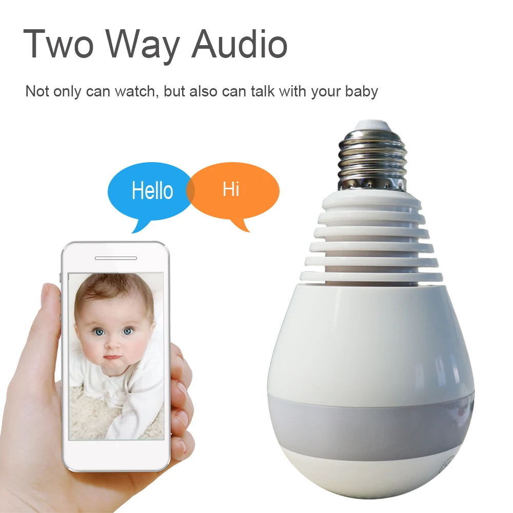 YuBeter 1.3MP 3MP 4MP 360 ip-камера, лампа для домашней безопасности, Wifi камера, лампа для видеонаблюдения, инфракрасное ночное видение, двухстороннее аудио