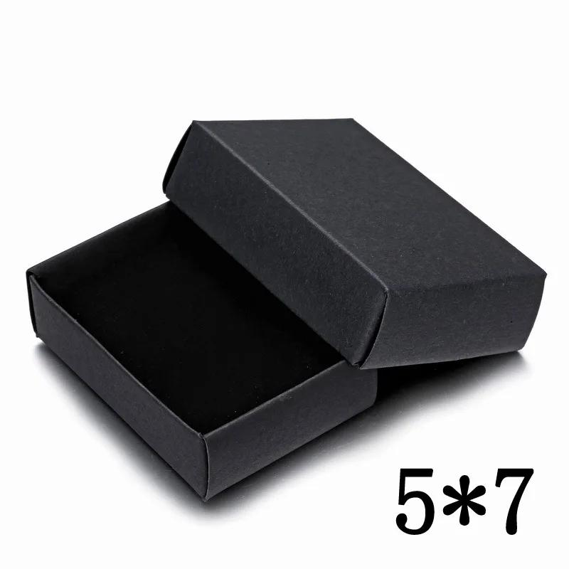 5x7 black RINHOO элегантный 9*9*3 см портативный белый черные кольца коробка витрина с держателями для серег коробка Свадебная коробочка для украшений Подарочные коробочки - Цвет: 5x7 black
