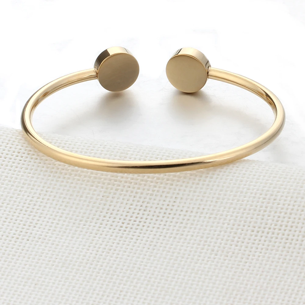 Браслеты манжеты и браслеты из нержавеющей стали для женщин с римскими цифрами 3