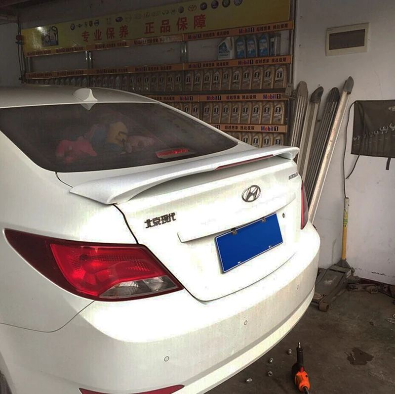 Car Styling ABS Plastic Unpainted Color Exterior Rear Trunk Wing Boot Roof Lip Spoiler Fit For Hyundai Verna 2010 2011 2012 2013 |