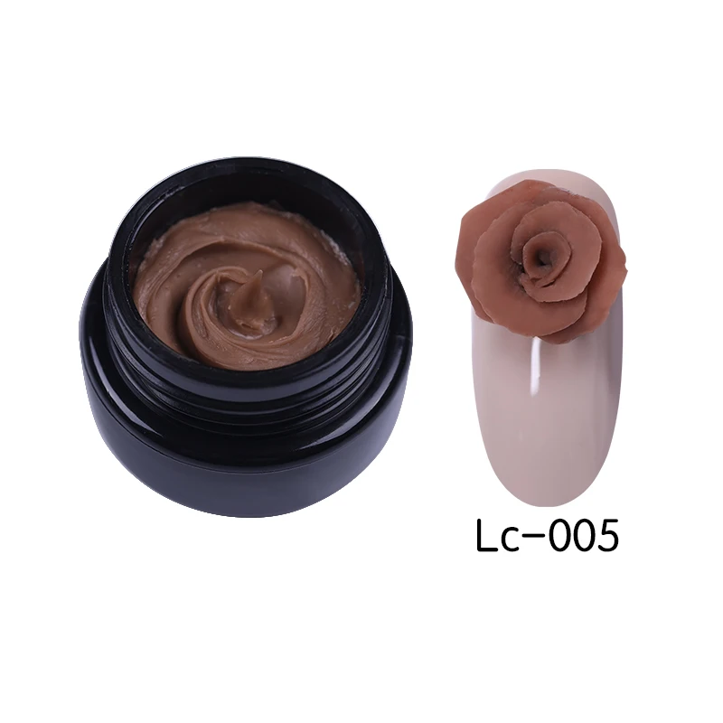 4D LC-05 LILYCUTE, 5 мл, 3D рельефный Гель-лак для ногтей, рисунок для резьбы, впитывающий УФ-гель, белый, черный, серебристый цвет, гель для ногтей, сделай сам - Цвет: 4D LC-05