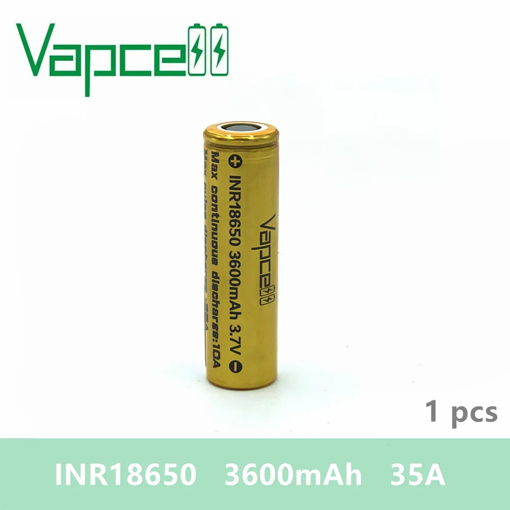 Бесплатная доставка 1 шт. аккумулятор VAPCELL INR 18650 3600 мА/ч 35а 3 7 В перезаряжаемая