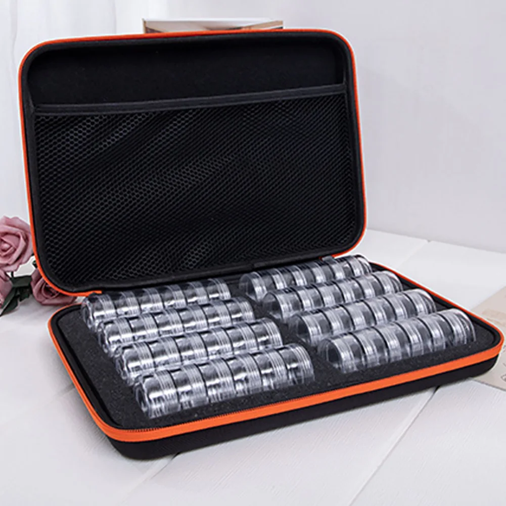orange 48 слотов коробка для алмазной живописи бусины украшения для ногтей вышивка крестиком чехол держатель для дома Стразы Алмазная сумка-Органайзер для хранения - Цвет: orange