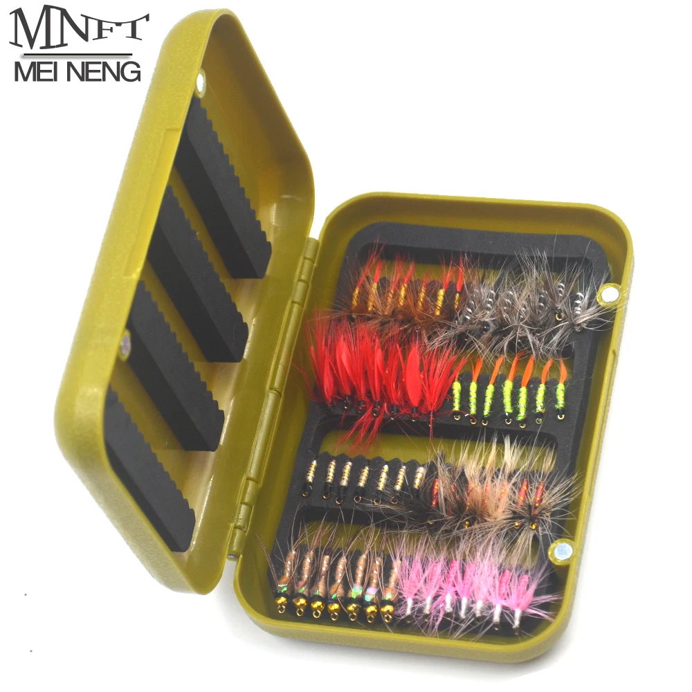 MNFT 56 шт./компл. набор приманки для ловли нахлыстом искусственная наживка Форель