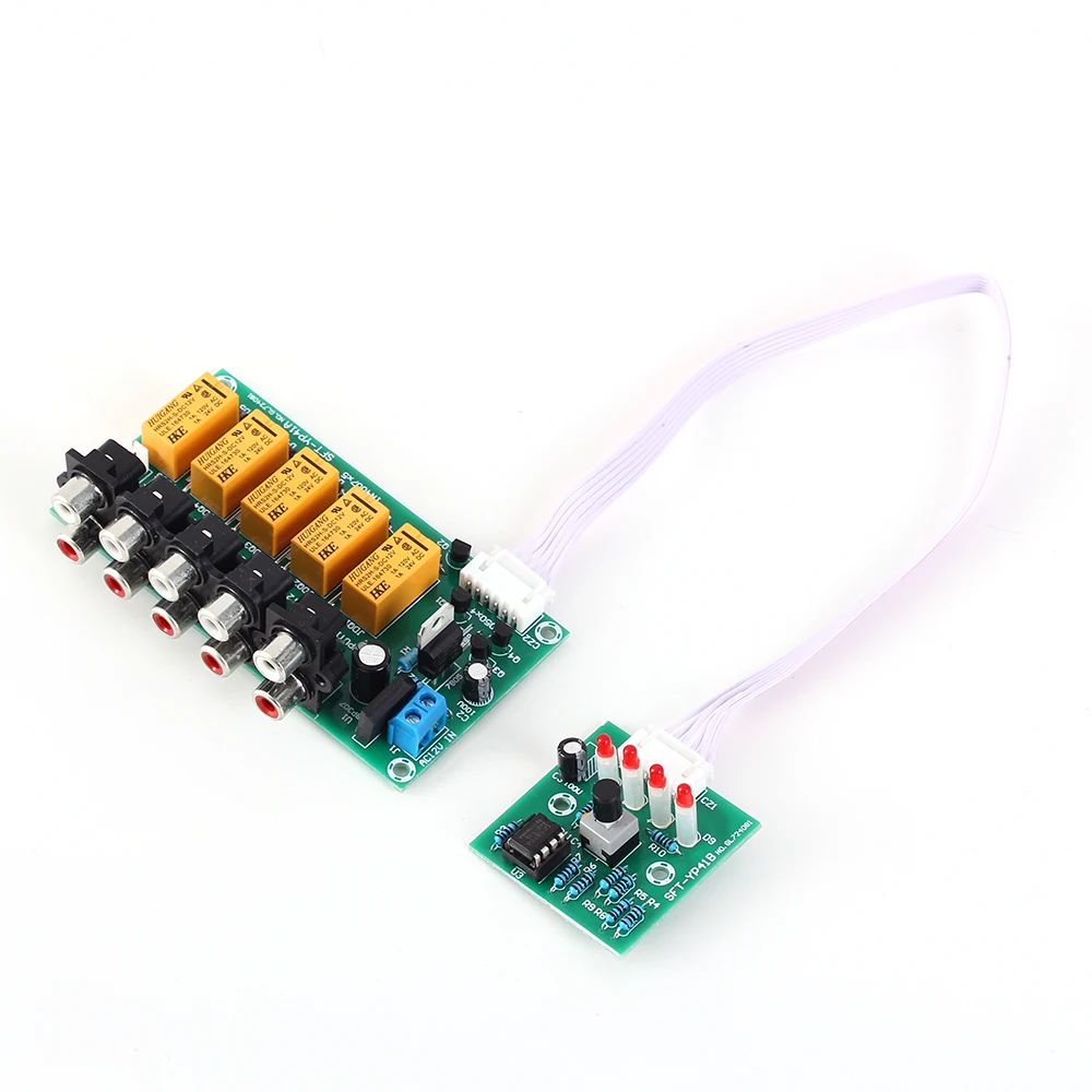 Аудио усилитель звука Селекторный Модуль входного сигнала 4 в 1 реле звуковая