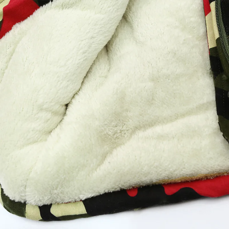 2018 New Fashion Baby Boys Girls Jackets Fur Collar Autumn Winter Kids Warm Hooded Camouflage Coat Fleece Children Thick Outwear | Детская