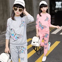 children clothing autumn spring girls clothes set print t shirt pants outfits kids tracksuit for girls suit 4 6 8 9 10 12 years
