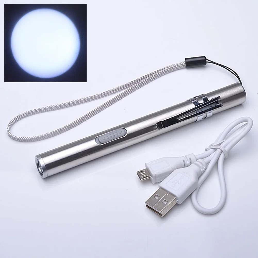 Training Tools Handy Rechargeable Mini Pointer Toys Portable Pocket Electric Torch Simple Mode Outdoor Interface Led Double Bead | Лампы и