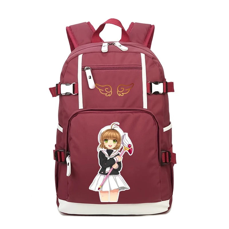 Аниме карты Captor розовый милый рюкзак Mochila Feminina SAKURA Kawaii женские сумки на плечо холщовые школьные сумки рюкзак для книг