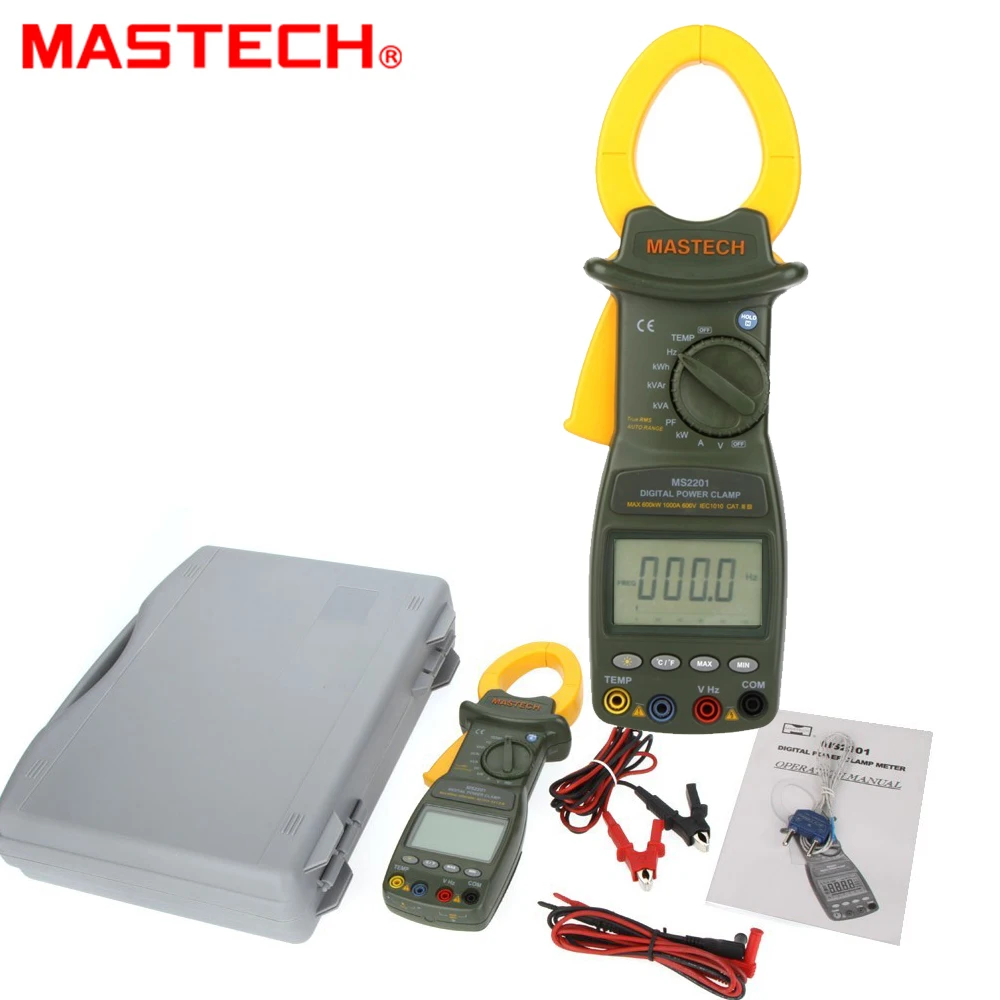 MASTECH MS2201 цифровой измеритель мощности Активный/Видимый/реактивный коэффициент и
