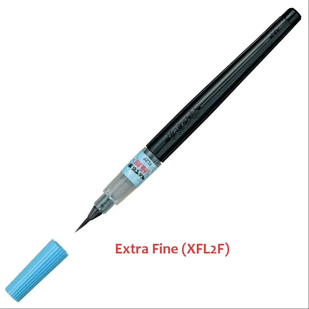 1 шт. Pentel Fude кисть для рисования очень тонкая, средняя, смелая портативная многоразовая кисть для акварельной каллиграфии для рисования, рисования, письма - Цвет: Extra Fine (XFL2F)