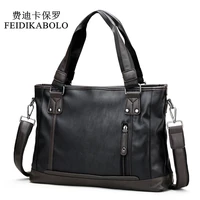 feidikabolo famous brand man bag male handbags leather briefcases shoulder bags laptop tote men crossbody messenger bags 14 in
