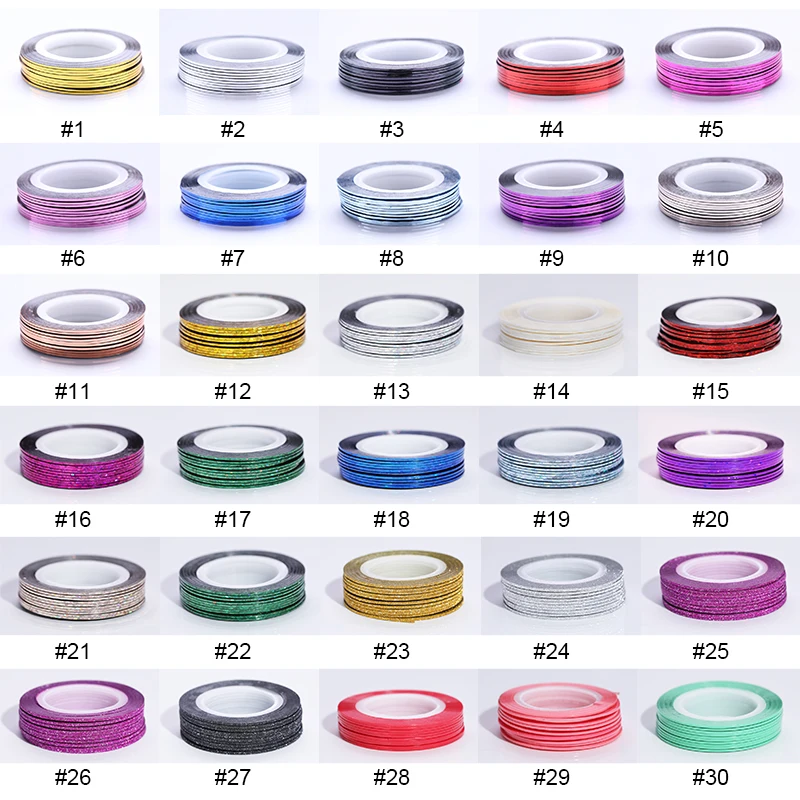 10 шт./компл. лента для наращивания ногтей разного размера металлическая