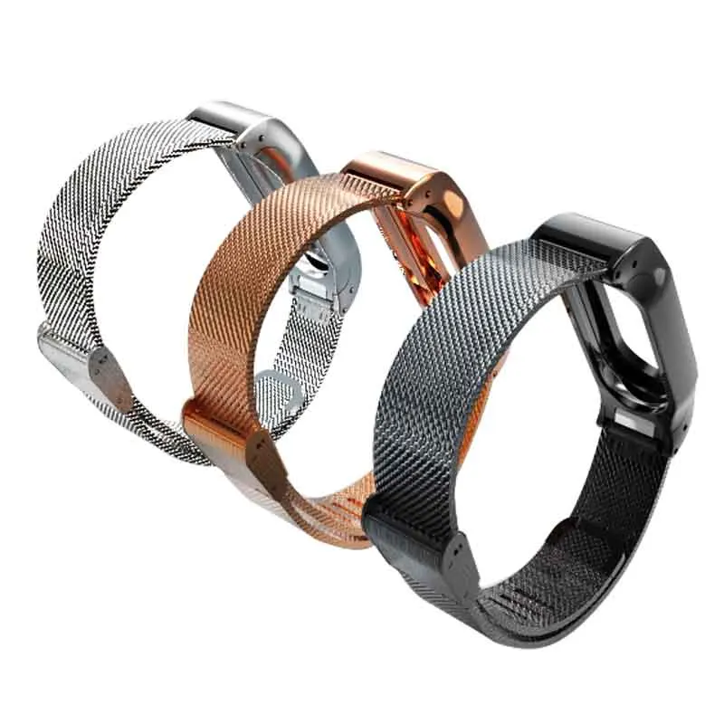Металлический магнитный браслет Pulsera Correa Mi Band 2 ремешка спортивные часы наручные