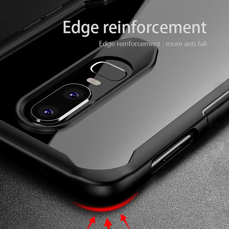 One plus 6 Чехол Oneplus 6 чехол противоударный прозрачный Капа Жесткий ПК панель+ ТПУ бампер чехол-Броня чехол для Oneplus 6 One plus 6