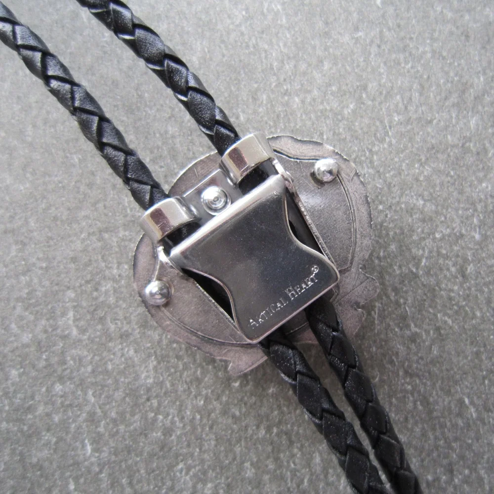 Jeansfriend Оригинальное кожаное ожерелье с галстуком бабочкой|necklace charm|leather silver