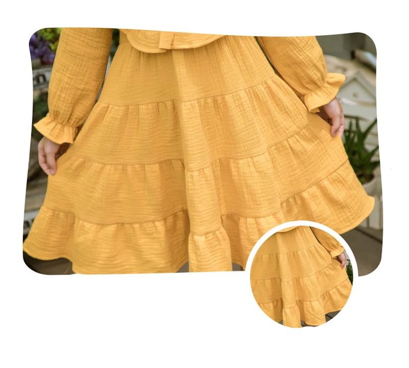 2017 Autumn Children's Clothing Girls Dress Long Sleeve Ruffle Neck Elegant Vintage Dresses Kids Clothes Vestido Princesa | Детская
