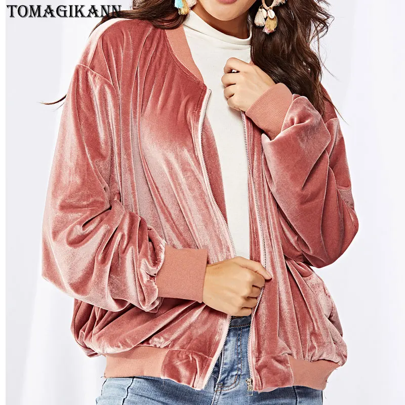 Для женщин бархат пальто для будущих мам 2018 повседневное розовый стенд воротник