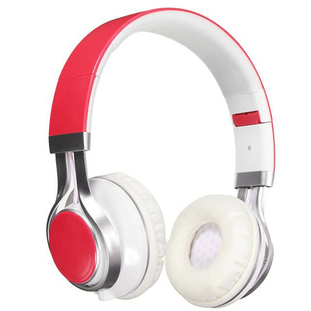 JRGK Bluetooth наушники 3,5 мм проводной оголовье наушников Auriculares стерео гарнитура складная С микрофоном для игры PC компьютер - Цвет: Red