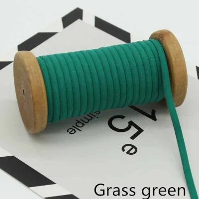 Grass green Meetee 23/50 ярдов 5 мм веревка Эластичная лента веревка лента плечевой ремень детская лента для волос и ободки для волос обувь DIY ручной работы аксессуары - Цвет: Grass green