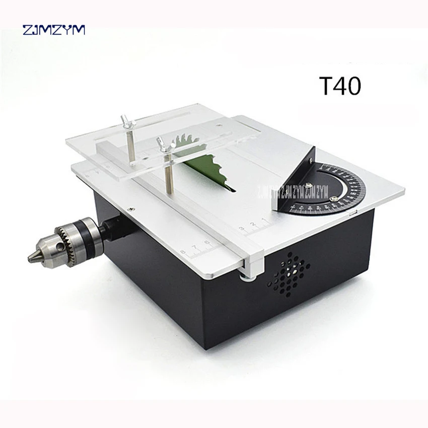 

T40 Mini table saw multi-function woodworking saws DIY table cutting mini-milling polishing table saws DC12-24V 27mm Cutting