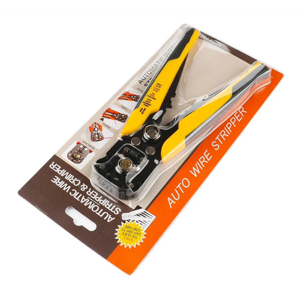 HS-D1 self-adjusting multi-function stripping crimper plier 0.2-6mm2 AWG24-10(Red/Yellow option