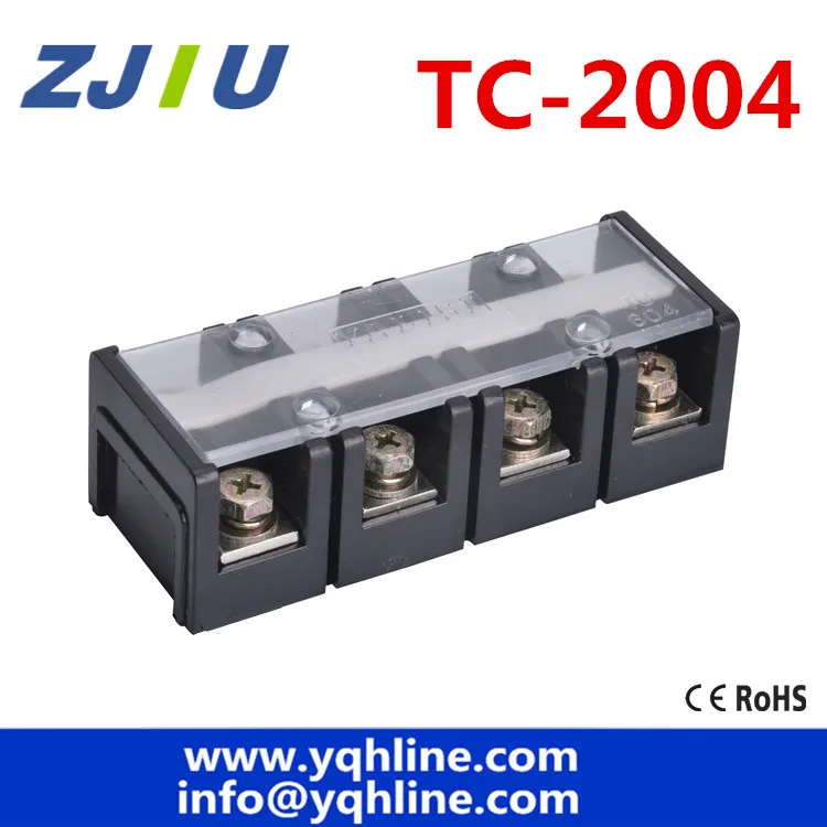 Большой ток 600V 200A двухрядный 4 P положения покрытый барьер винтовой клеммный блок