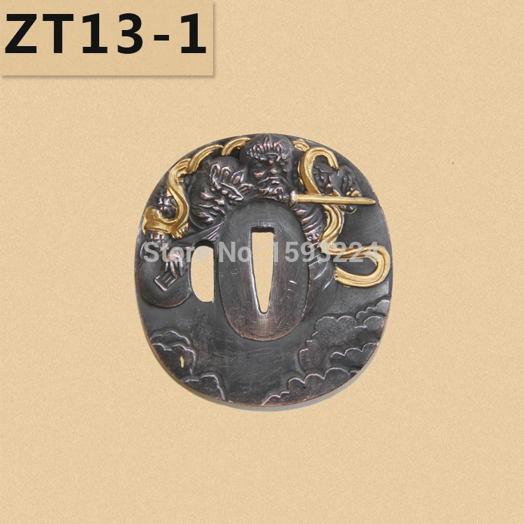 ZT-13-1 из цинкового сплава TSUBA Double menuki samurai Катана готовый для битвы магазин реплик |