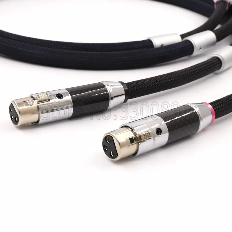 3 м/пара Lineflux(XLR) аудио кабель XLR с углеродного волокна Соединительный Штепсель XLR