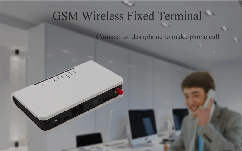 Беспроводной GSM Стационарный терминал домашний телефон GSM 900/1800MHz sim-карты DC12V вставка FWT для того, чтобы сделать телефонный звонок с 3 м антенна