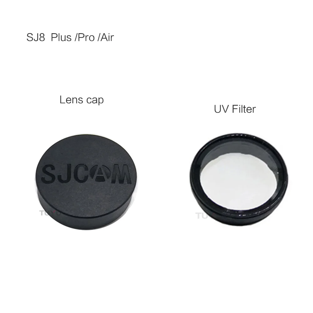 lens cap-UV Для оригинальных аксессуаров SJCAM SJ8 крышка объектива/стеклянный УФ-фильтр/защитная пленка для экрана для SJ8 Pro/Plus/Air Action camera - Цвет: lens cap-UV