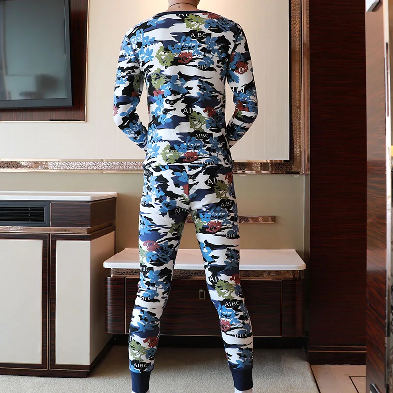 AIIOU зимние теплые кальсоны мужские комплекты термобелья трусы сохраняют тепло