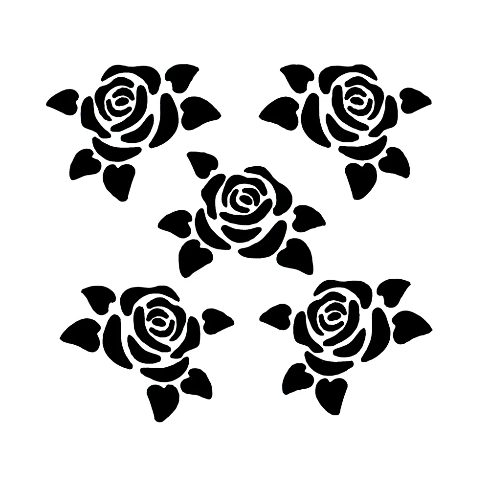 Трафарет многоразовый в форме маленькой розы Аэрограф для творчества и Декор