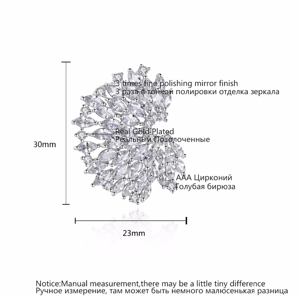 LUOTEEMI Новые звезды этнические элегантные модные серьги из белого золота в форме