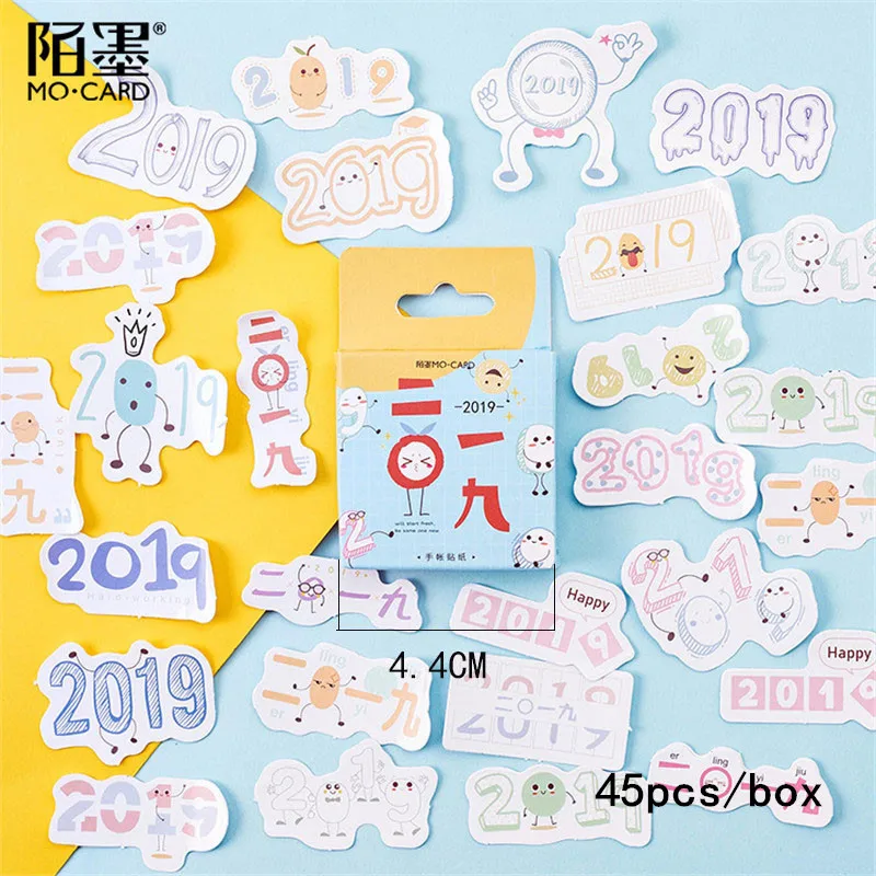 Мини 2019 наклейки с цифрами календарь наклейка для планировщика украшение