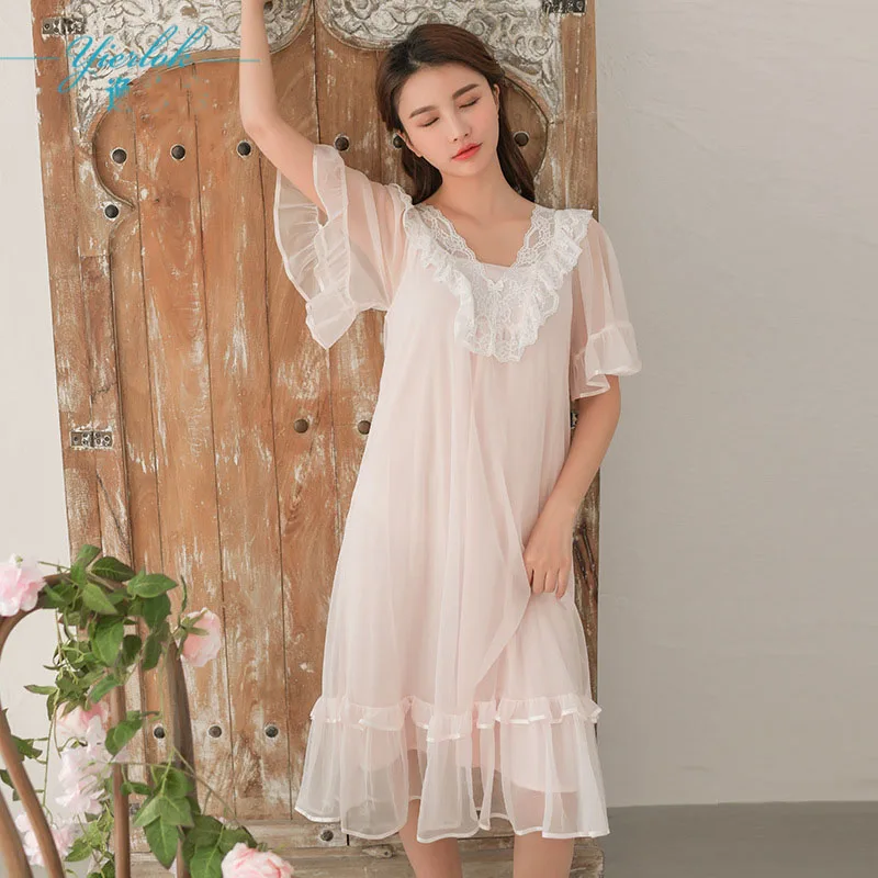 2019 сексуальная одежда для сна принцессы с v образным вырезом ночная рубашка