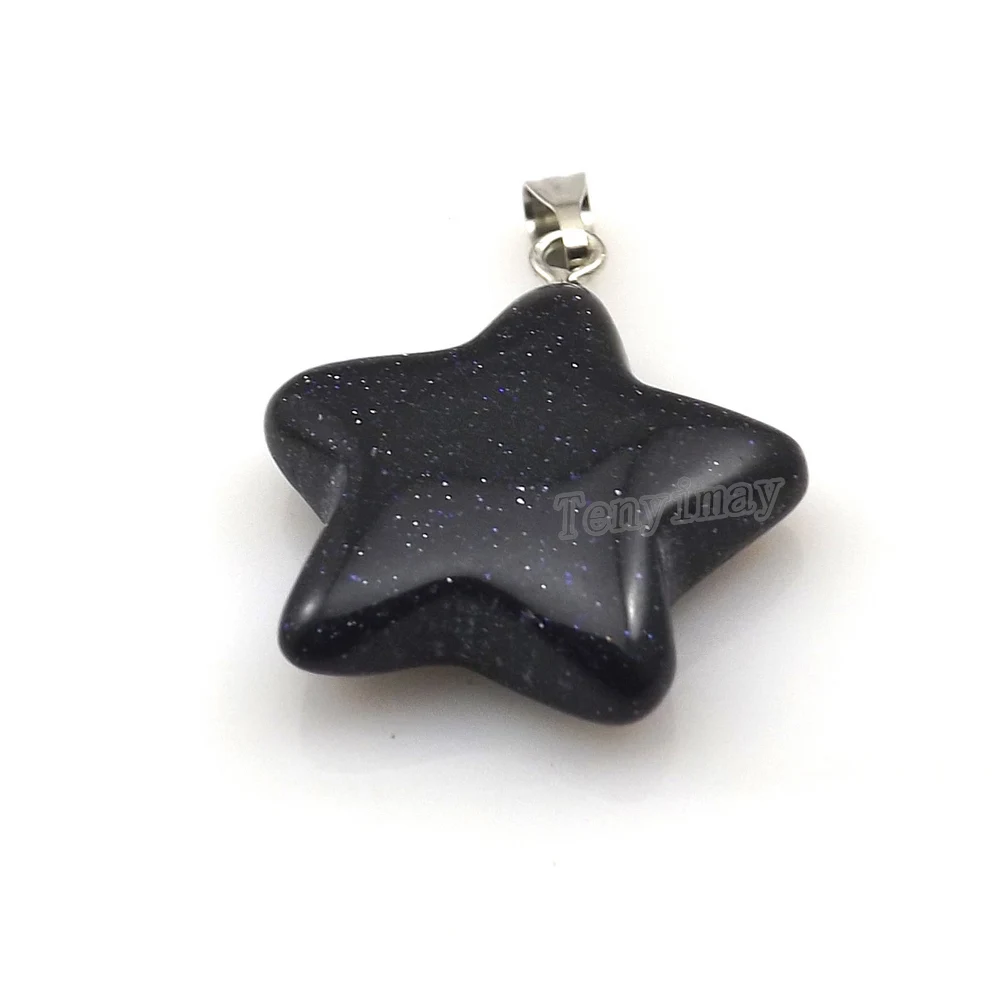 Смешанные лоты красивые подвески из натурального камня в форме звезды для