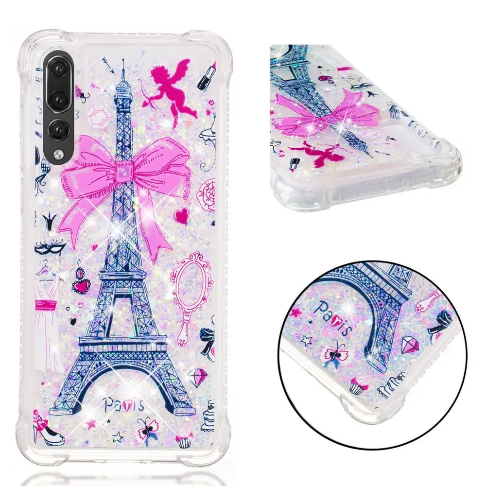 Мягкий силиконовый чехол с жидким песком для Huawei P20 Pro Lite Mate 20 P Smart Honor 6X 7A 7X 8X Etui Hoesjes