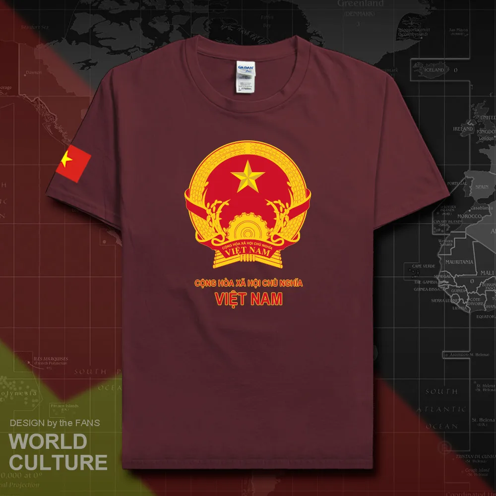 VietNam Мужская футболка 2019 трикотажные футболки из хлопка спортивные для фитнеса