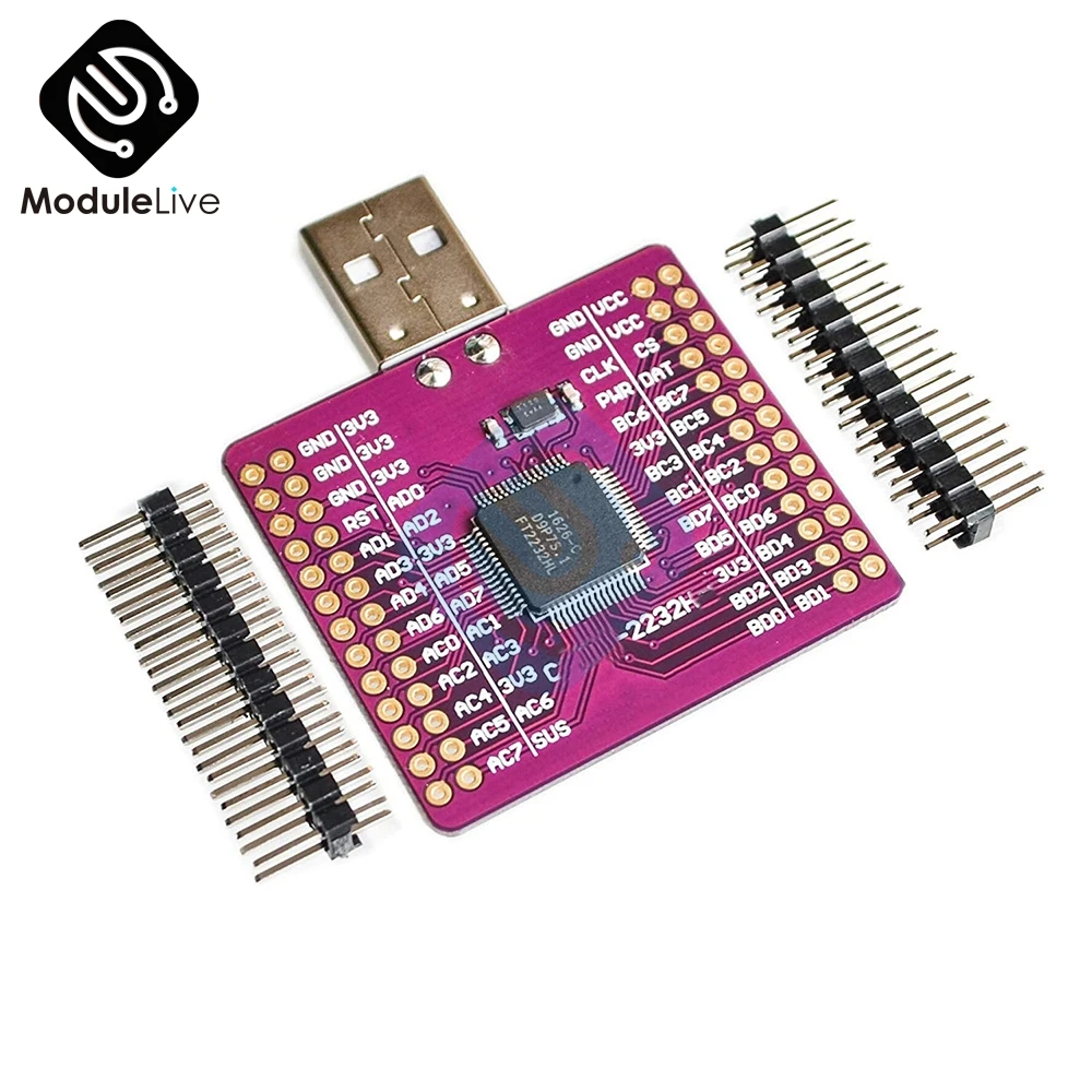 Модуль USB к UART FIFO SPI I2C JTAG RS232 FT2232HL Diy Kit электронный модуль платы блока программного