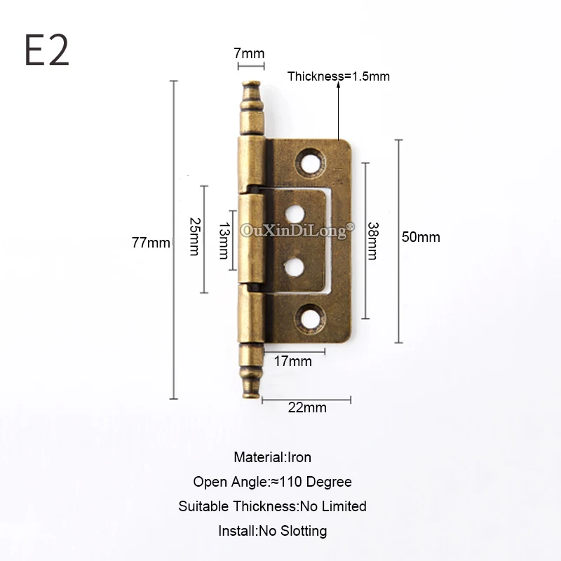 Винтажные 2 шт. европейские ретро мебельные петли беззвучные дверные опорные для