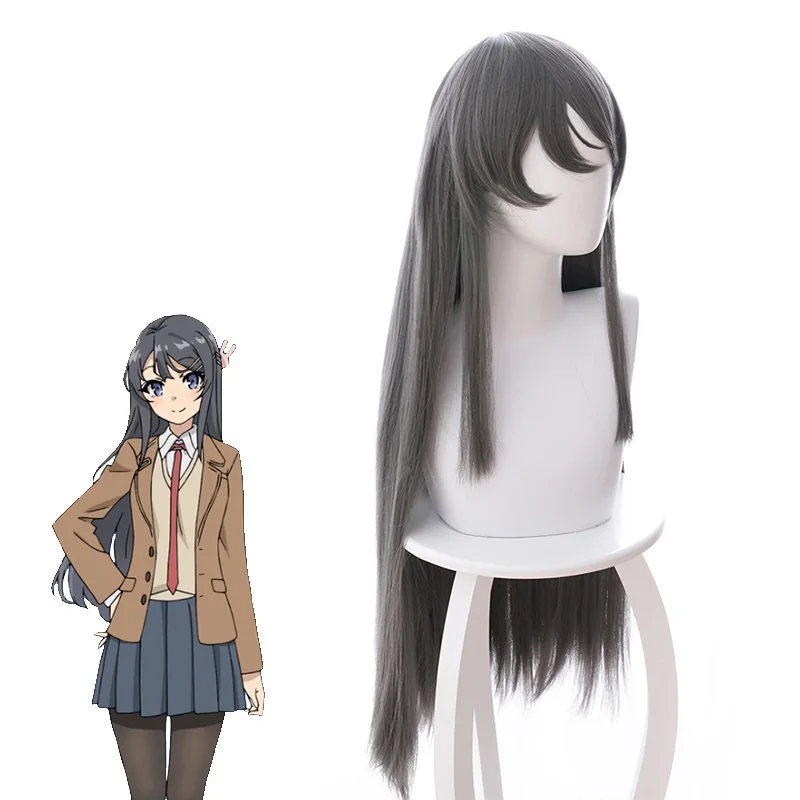 2019 Seishun Buta Yarou wa Bunny Girl Senpai no Yume wo Minai Косплей волосы Mai Sakurajima головные уборы 80 см