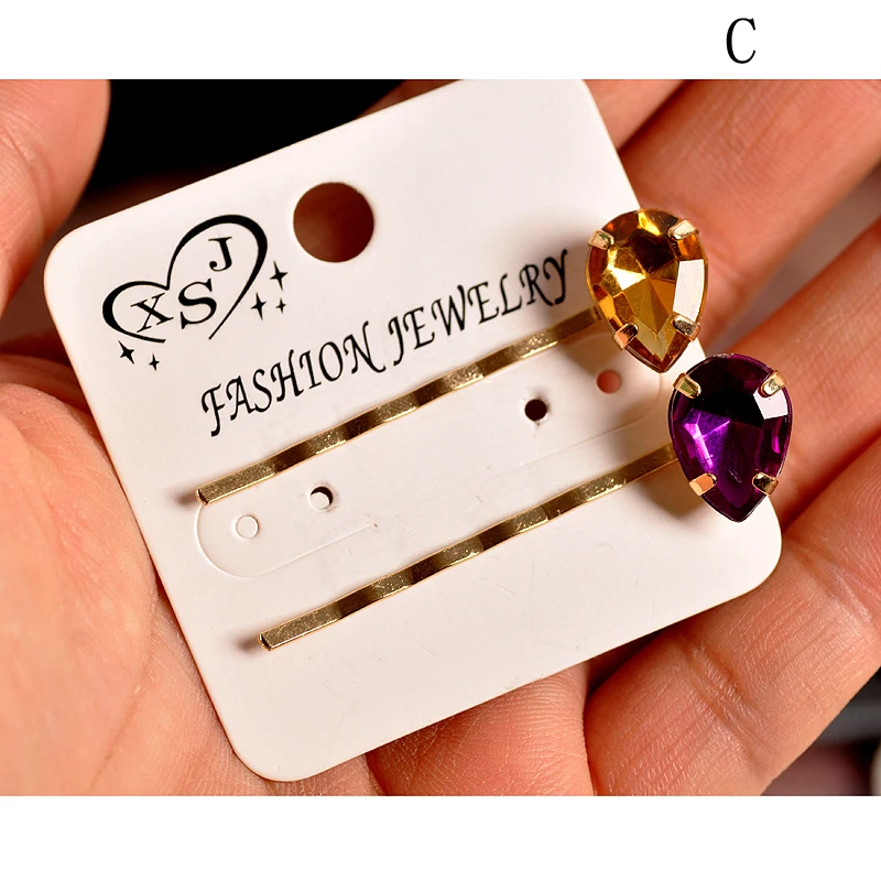 2019 new fashion woman accessories wholesale girls purple black yellow gorgeous beautiful strip hairpin gift agents shipping | Украшения и