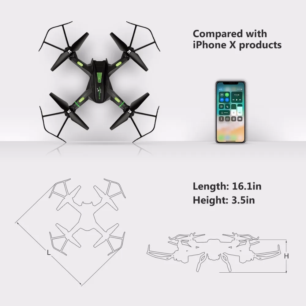 FPV Радиоуправляемый Дрон с Wi-Fi Камера живое видео Headless режим вертолет 2 4 ГГц
