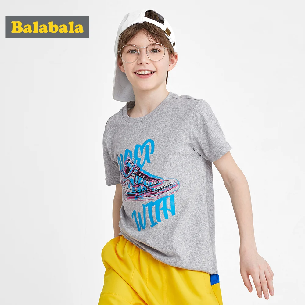 Футболка BalabalaBoys Новинка лета 2019 детская одежда с коротким рукавом повседневная