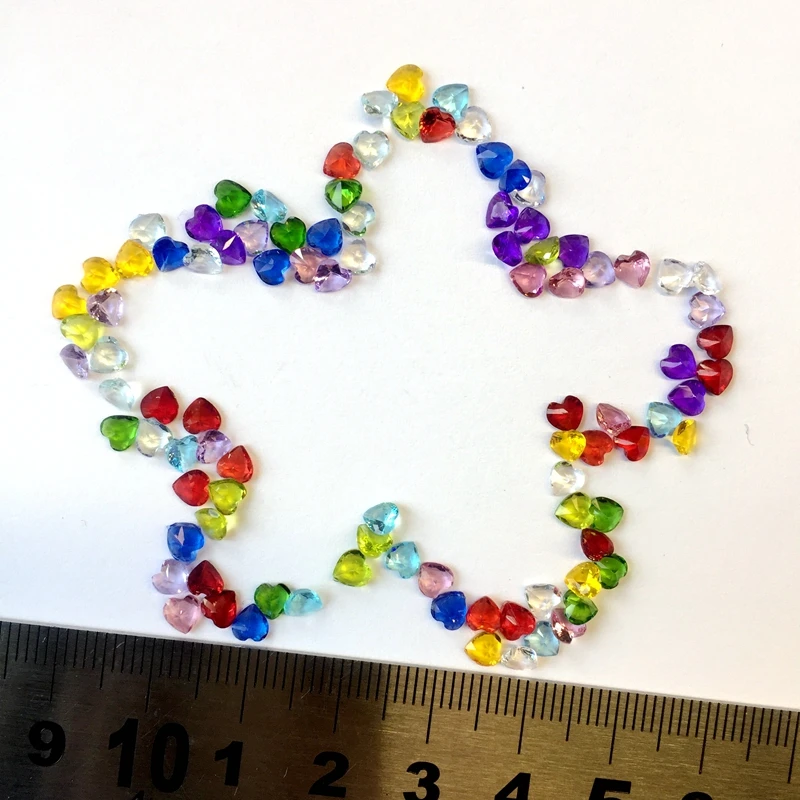 Бесплатная доставка 10 шт. Разноцветные Мини-подвески в форме сердца подходят для