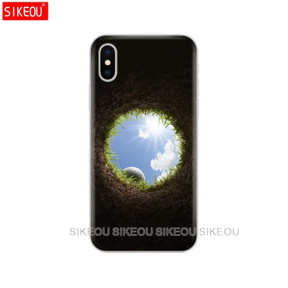 Силиконовый чехол для Iphone 6X8 7 6s 5 5S SE Plus 10 XR XS Max игры в гольф|Бамперы| |