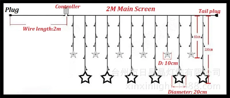 Водонепроницаемые светодиодные лампы-гирлянды для украшения дома и праздника 12